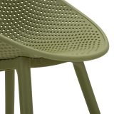 Sedia Verde 2 Sedie Adatto per Indoor-outdoor, Materiale Struttura in Plastica - Tansen