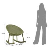 Sedia Verde a Dondolo, Adatto per Indoor-outdoor, Materiale Struttura in Plastica - Phunt