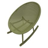 Sedia Verde a Dondolo, Adatto per Indoor-outdoor, Materiale Struttura in Plastica - Phunt