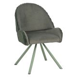 Sedia Verde Grigio 2 Sedie Imbottito, Materiale Struttura in Tessuto - Kinna