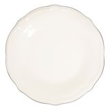 Servizio Piatti Bianco Argento set da 24 Colore Struttura Argento, Adatto per Lavastoviglie - Noremo