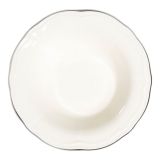 Servizio Piatti Bianco Argento set da 24 Colore Struttura Argento, Adatto per Lavastoviglie - Noremo