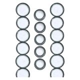 Servizio Piatti Bianco Nero Antracite set da 24 Colore Struttura Nero, Sfumatura Colore Struttura Antracite - Pale