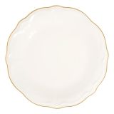Servizio Piatti Bianco oro set da 24 Colore Struttura oro, Adatto per Lavastoviglie - Noraro