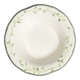 Servizio Piatti Bianco Verde set da 24 Colore Struttura Verde, Adatto per Lavastoviglie - Nonemare