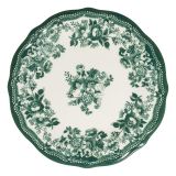 Servizio Piatti Bianco Verde set da 24 Colore Struttura Verde, Adatto per Lavastoviglie - Nosifa