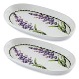 Servizio Piatti Bianco Viola set da 2 Colore Struttura Viola, Adatto per Lavastoviglie - Nilemi