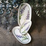 Servizio Piatti Bianco Viola set da 2 Colore Struttura Viola, Adatto per Lavastoviglie - Nilemi