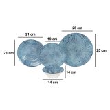 Servizio Piatti Multicolore set da 24 Adatto per Lavastoviglie, Adatto per Microonde - Niroda