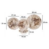 Servizio Piatti Multicolore set da 24 Adatto per Lavastoviglie, Adatto per Microonde - Nivaha