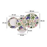Servizio Piatti Multicolore set da 24 Adatto per Lavastoviglie, Adatto per Microonde - Noma