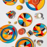 Servizio Piatti Multicolore set da 6 per Dessert Adatto per Lavastoviglie, - Niligare