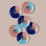 Servizio Piatti Multicolore set da 6 per Dessert Adatto per Lavastoviglie, - Nilimasa