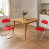 Set 2 sedie pieghevoli imbottite rosse struttura in metallo - Antenore