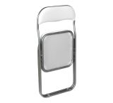 Set 4 sedie pieghevoli imbottite bianche struttura in metallo - Antenore