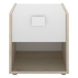 Set Camera da Letto Bianco Marrone Rovere Appendiabiti 6 Cassetti, 6 Ripiani - Redwood