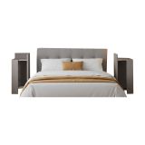 Set Comodini Grigio Tortora 4 Ripiani Colore Ripiano Grigio, Elementi Inclusi 2 Comodini - Tartano