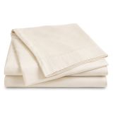 Set Completo Letto Matrimoniale Bianco Avorio 100% Puro Cotone , Lavabile in Lavatrice - Rova Luxury