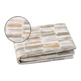 Set Completo Letto Matrimoniale Bianco Naturale Marrone Percalle 210 Fili in Cotone Pettinato e Mercerizzato - Samotelo Luxury