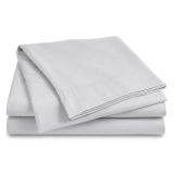 Set Completo Letto Matrimoniale Grigio 100% Puro Cotone, Lavabile in Lavatrice - Rova Luxury
