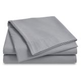 Set Completo Letto Matrimoniale Grigio Pietra 100% Puro Cotone , Lavabile in Lavatrice - Rova Luxury