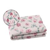 Set Completo Letto Matrimoniale Rosa Verde Percalle 210 Fili in Cotone Pettinato e Mercerizzato - Salere Luxury