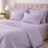 Set Completo Letto Matrimoniale Viola Lilla 100% Puro Cotone , Lavabile in Lavatrice - Rova Luxury