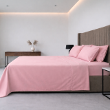 Set Completo Letto Singolo Rosa 50% Cotone 50% Poliestere, Lavabile in Lavatrice - Sapatalo Luxury