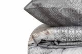 Set copripiumino singolo e 1 federa Elko, 200x135 cm, Grigio e Beige