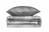 Set copripiumino singolo e 1 federa Elko, 200x135 cm, Grigio e Beige