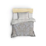 Set copripiumino singolo e 1 federa Hoover, Beige e Azzurro, 220x155 cm