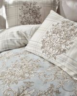 Set copripiumino singolo e 1 federa Hoover, Beige e Azzurro, 220x155 cm