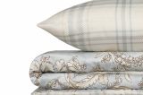 Set copripiumino singolo e 1 federa Hoover, Beige e Azzurro, 220x155 cm