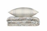Set copripiumino singolo e 1 federa Hoover, Beige e Azzurro, 220x155 cm