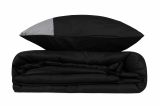 Set copripiumino singolo e 1 federa Millsboro, 200x140 cm, Nero e Grigio
