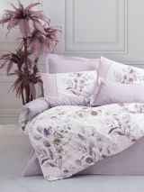 Set copripiumino singolo e 1 federa Philadelphia, Lilla e Bianco, 200x135 cm
