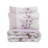 Set copripiumino singolo e 1 federa Philadelphia, Lilla e Bianco, 200x135 cm