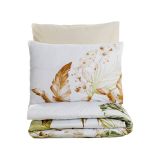 Set copripiumino singolo e 1 federa Roanoke, Beige e Bianco, 200x140 cm