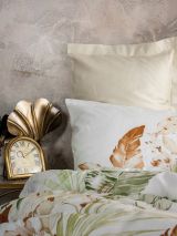 Set copripiumino singolo e 1 federa Roanoke, Beige e Bianco, 200x140 cm