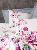 Set copripiumino singolo e 1 federa Ruston, Grigio e Bianco, 220x155 cm