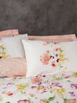 Set copripiumino singolo e 1 federa Tallahassee, Rosa e Bianco, 200x140 cm