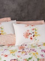 Set copripiumino singolo e 1 federa Tallahassee, Rosa e Bianco, 220x155 cm