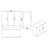 Set da Ufficio Marrone Noce Nero Antracite 18 Ripiani Modulabile, Angolare - Capralba