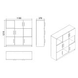 Set da Ufficio Marrone Noce Nero Antracite 18 Ripiani Modulabile, Angolare - Capralba