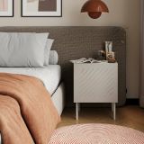 Set di 2 comodini Viano, 45x42 h59 cm, Beige