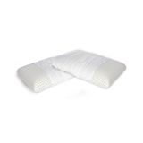 Set di 2 guanciali Basilico, Made in Italy, 70x40 h16 cm, Bianco