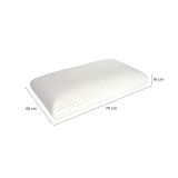 Set di 2 guanciali Cerfoglio, Made in Italy, 70x40 h16 cm, Bianco