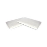 Set di 2 guanciali Menta, Made in Italy, 70x39 h10 cm, Bianco
