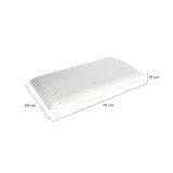Set di 2 guanciali Menta, Made in Italy, 70x39 h10 cm, Bianco
