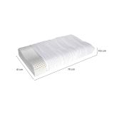Set di 2 guanciali Origano, Made in Italy, 70x41 h12 cm, Bianco